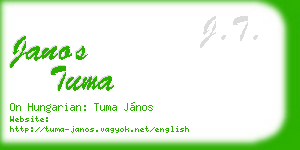 janos tuma business card